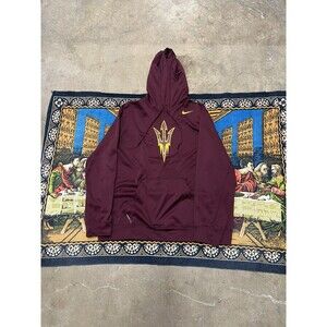 Nike NCAA Arizona State Sun Devils Therma-Fit Hoodie Maroon Men's Size XXL  ASU